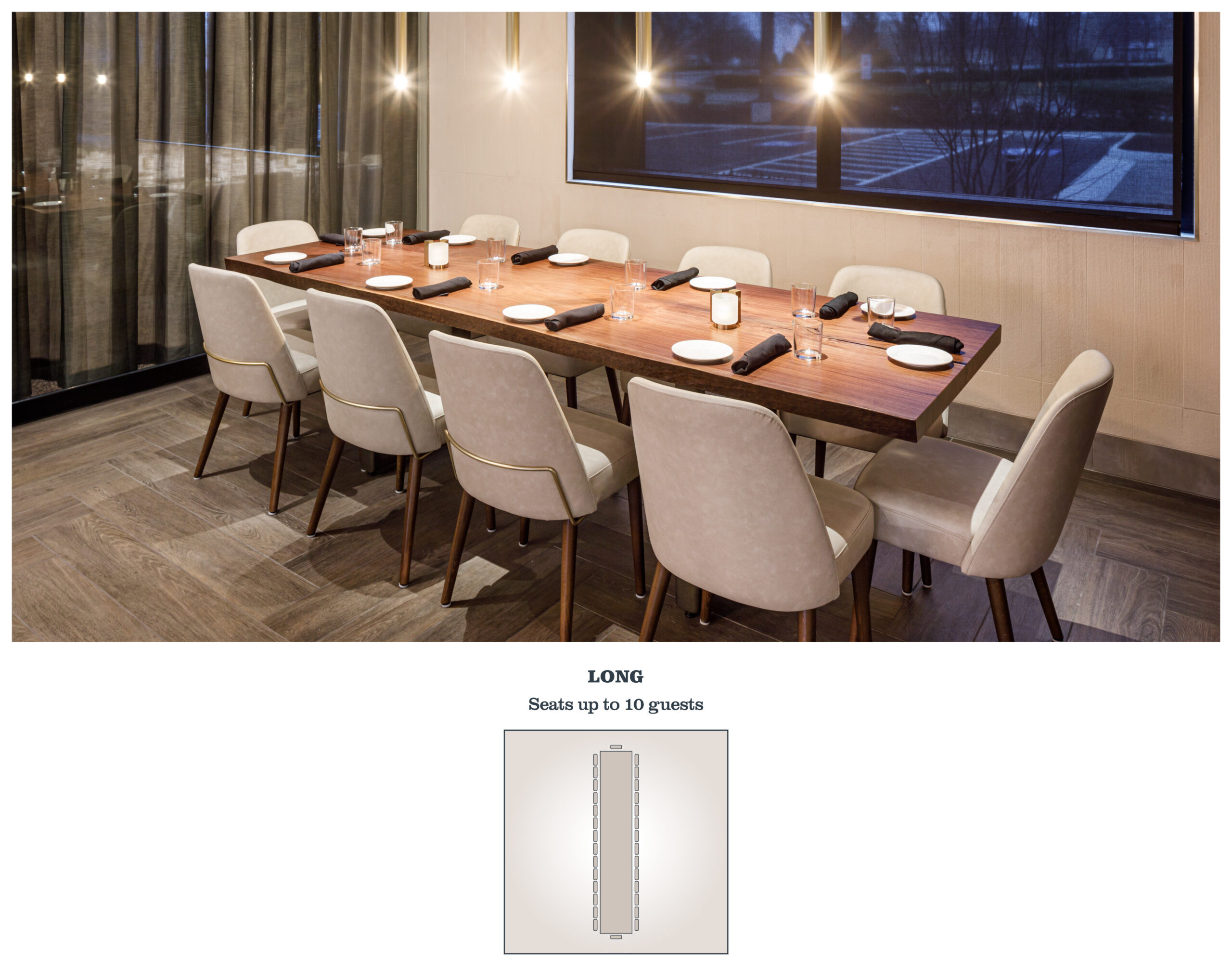  Table 79, Seats up to 10 guests