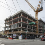 Establishing street view of 300 Kansas Street at the intersection of Kansas and 16th Street in San Francisco