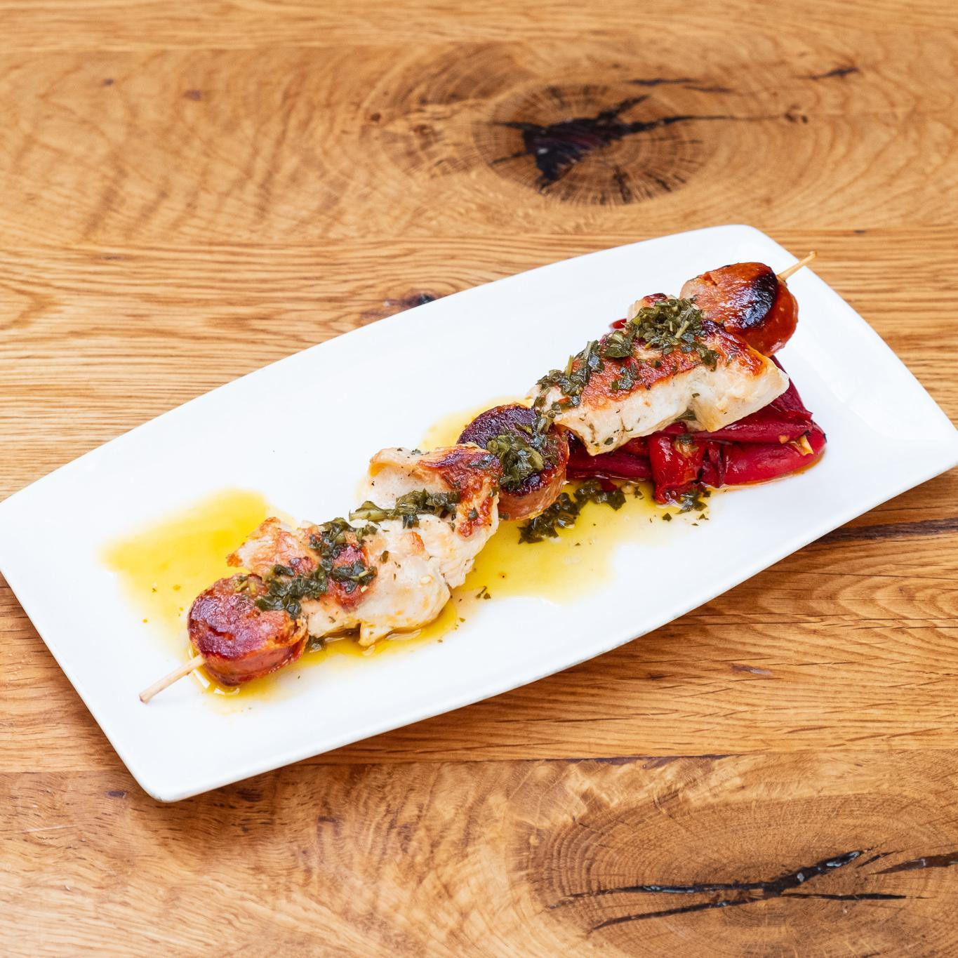 Chicken and Chorizo Skewer Tapas