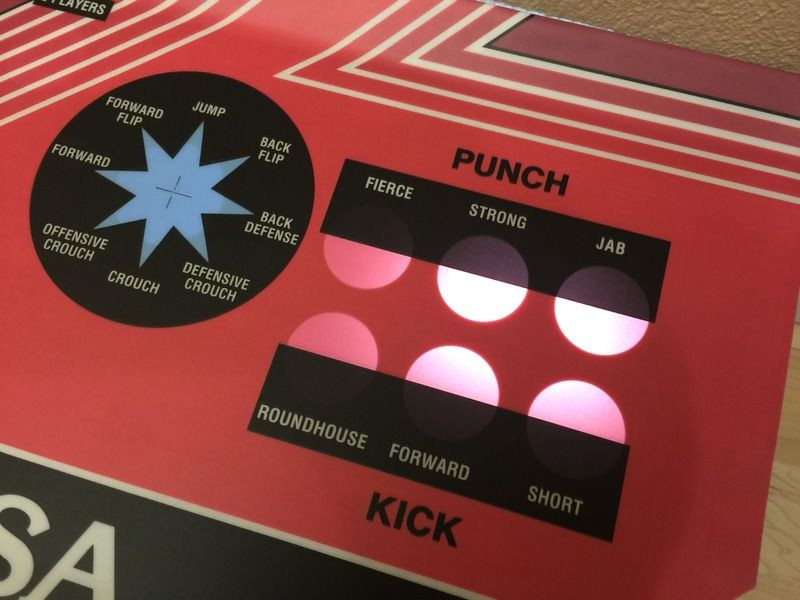 Street Fighter One Standard Control Panel Overlay, showcasing the six-button layout.