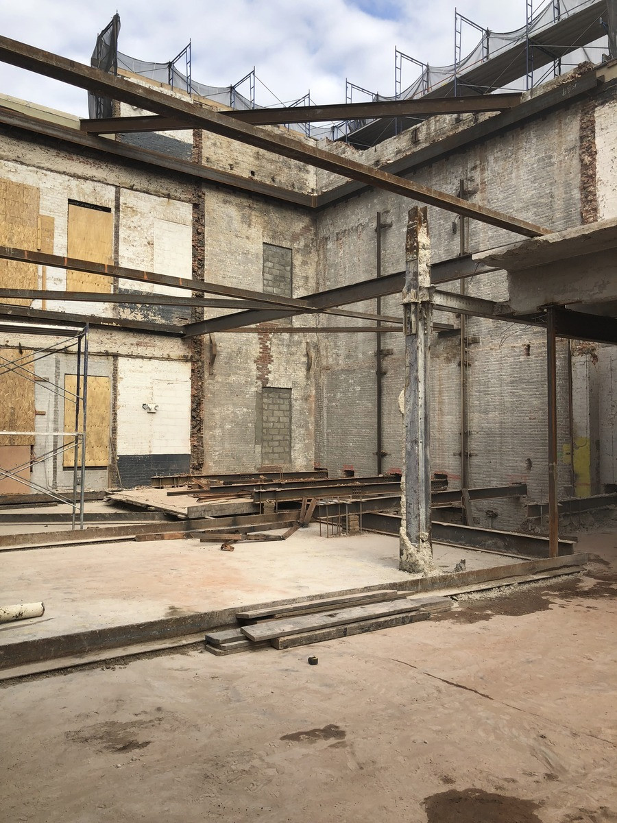 Another perspective of the construction site at 520 West 20th Street, New York, NY, highlighting the scale of the project within the urban environment.