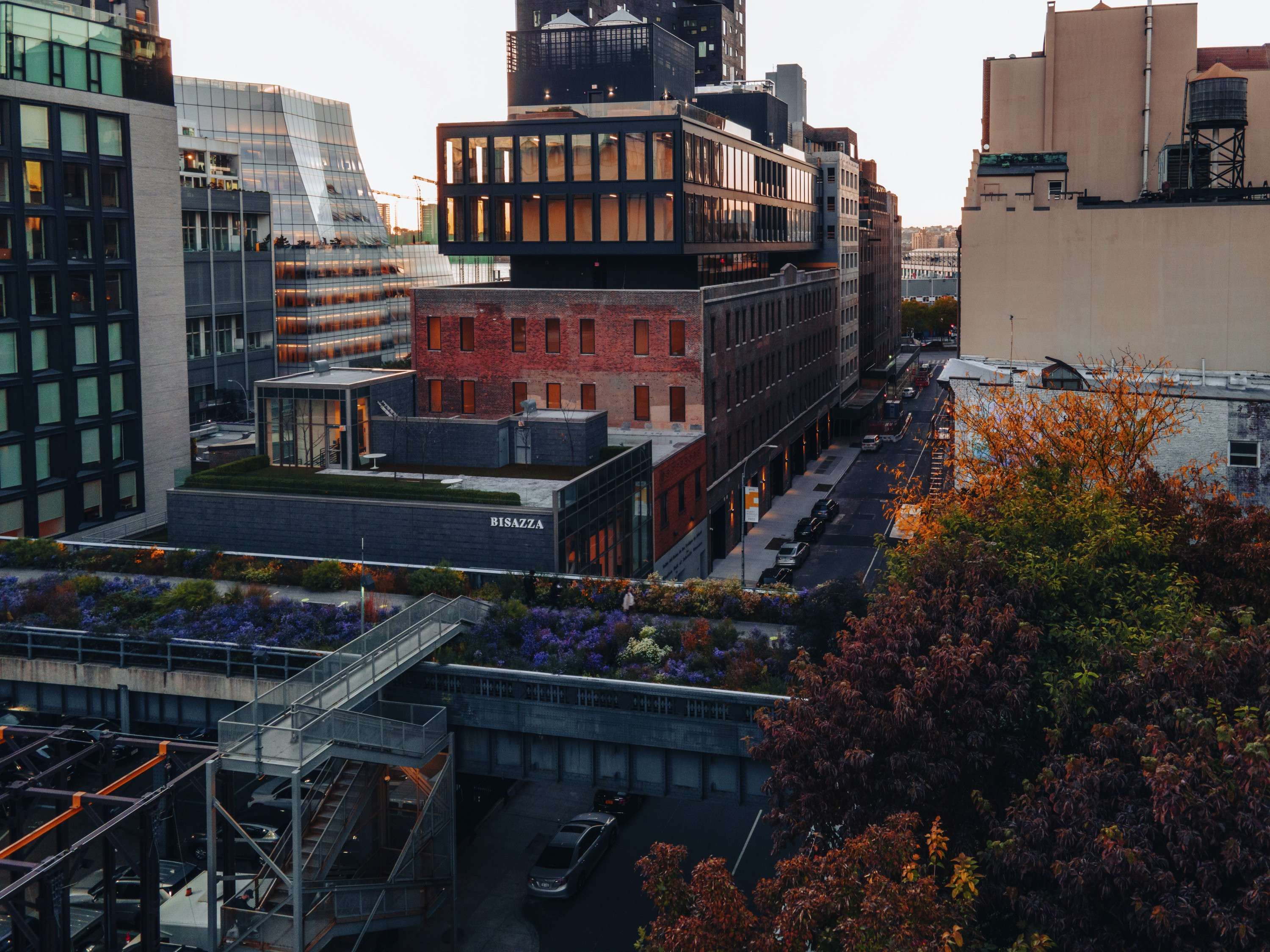 Completed facade of 520 West 20th Street, New York, NY, presenting the harmonious combination of the historic warehouse and the contemporary addition.