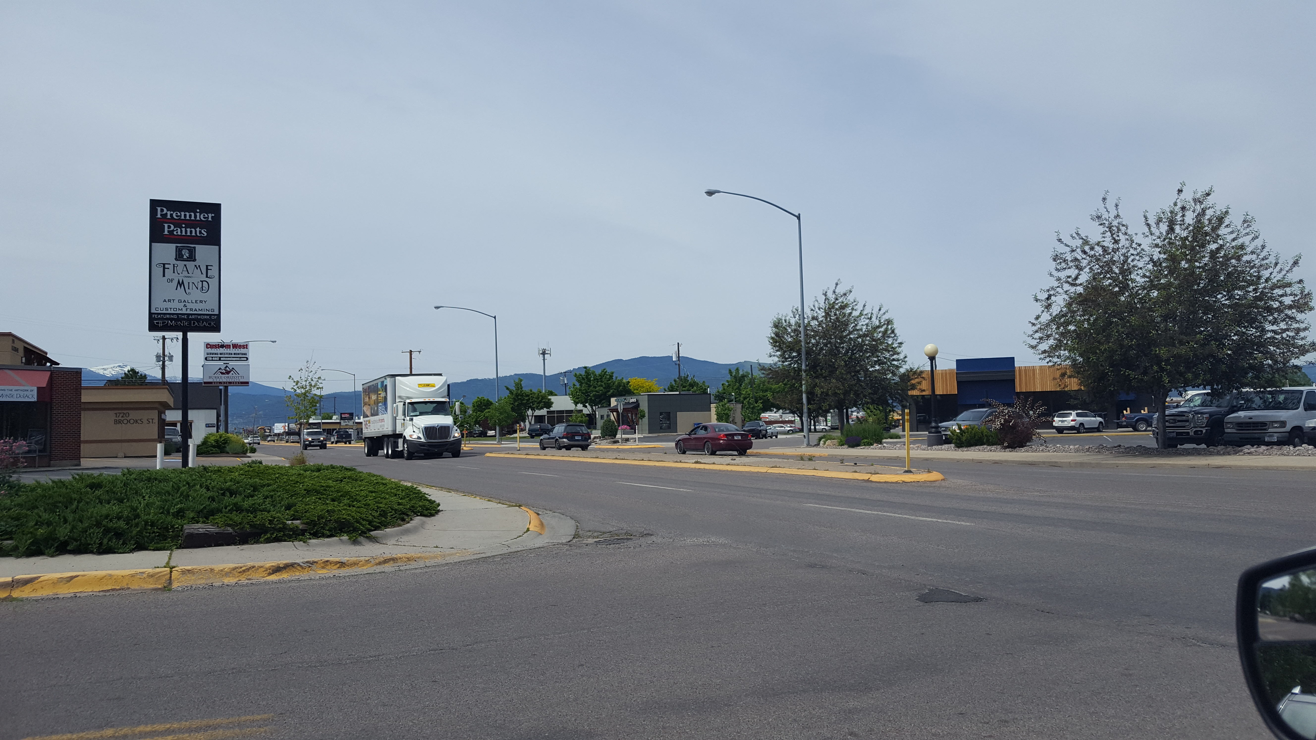 Existing View of Brooks Street in Missoula: Highlighting the Need for Transformation and Multi-Modal Improvements