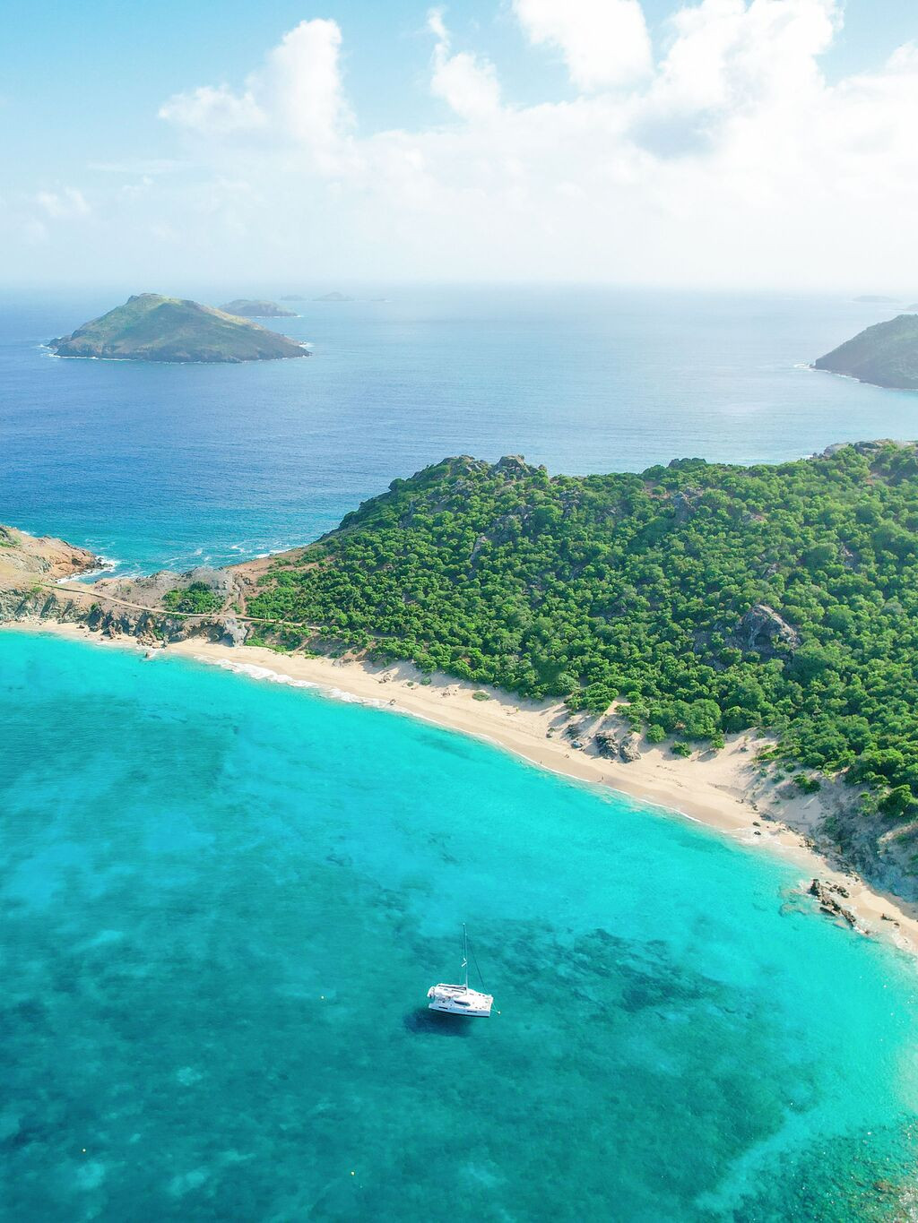 Tropical Landscape View of St Barth from Cheval Blanc Resort