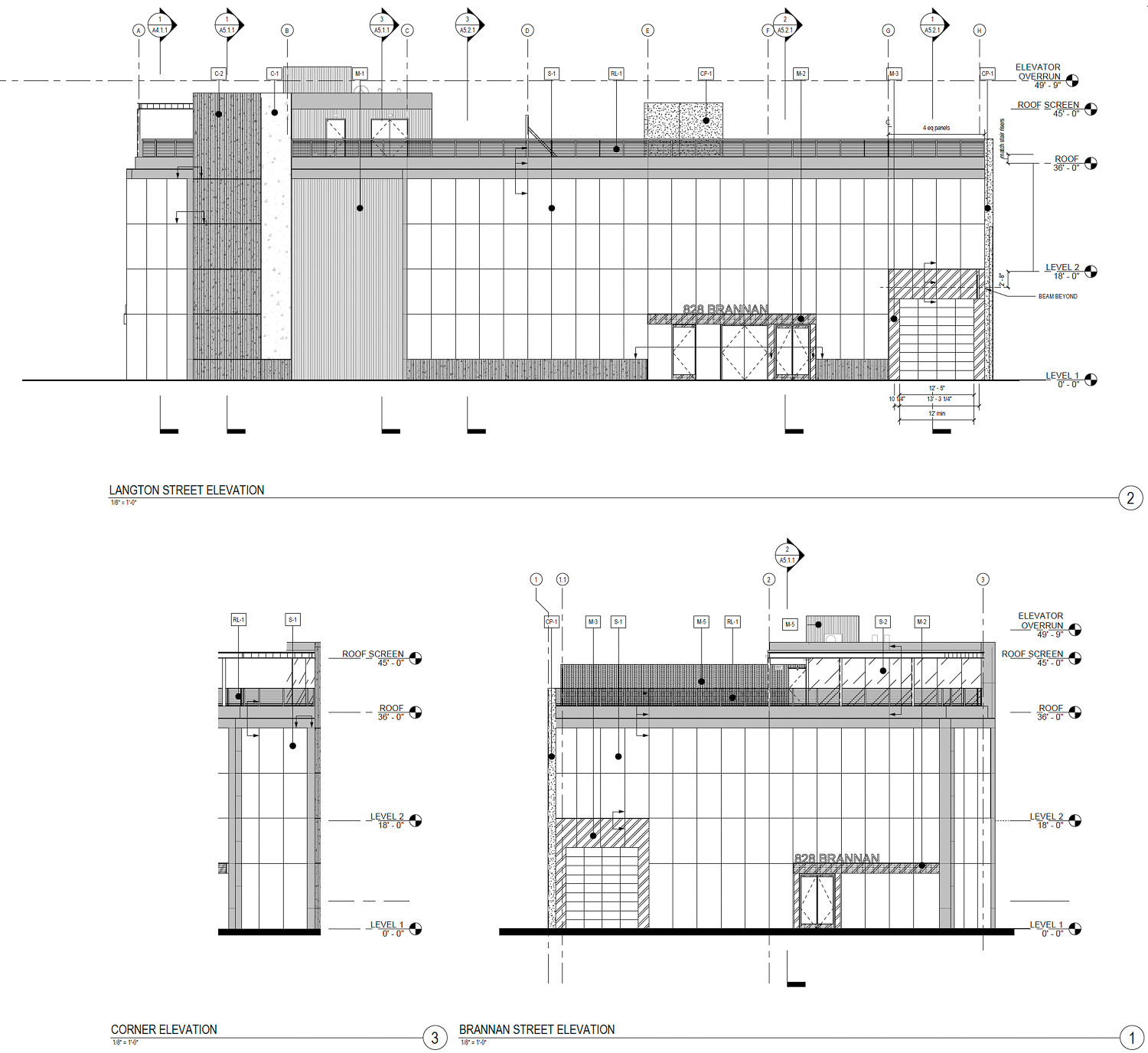Architectural rendering of the facade of the future commercial building at 828 Brannan Street, designed by RMW Architecture.