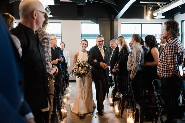 King Street Brewery wedding in Anchorage, bride and groom enjoying their reception