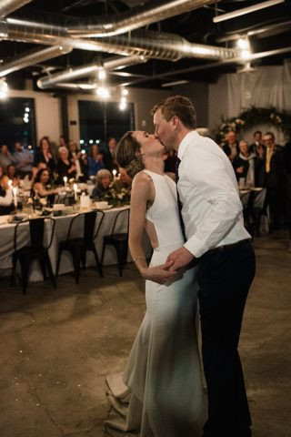 First dance photography at Anchorage wedding, King Street Brewing reception celebration