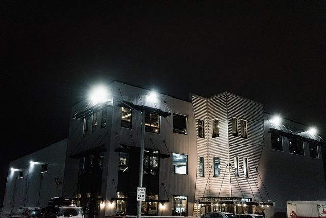 Anchorage wedding venues, King Street Brewing dance floor and reception celebration