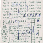 Jean-Michel Basquiat's Untitled (Plaid) 1982, showcasing his early style and urban themes