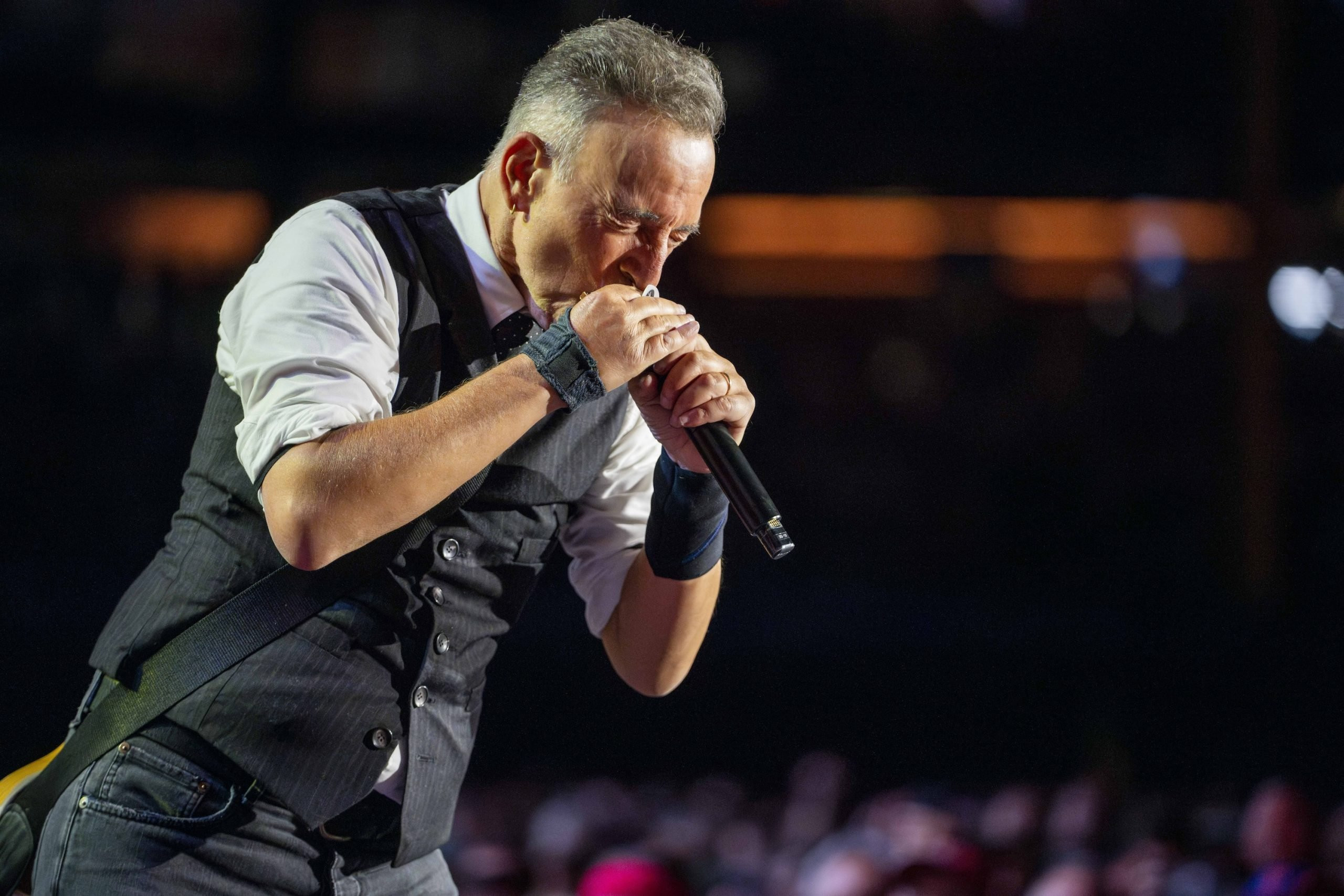 Bruce Springsteen & E Street Band in full performance at Citizens Bank Park, Philadelphia, PA on August 21, 2024.