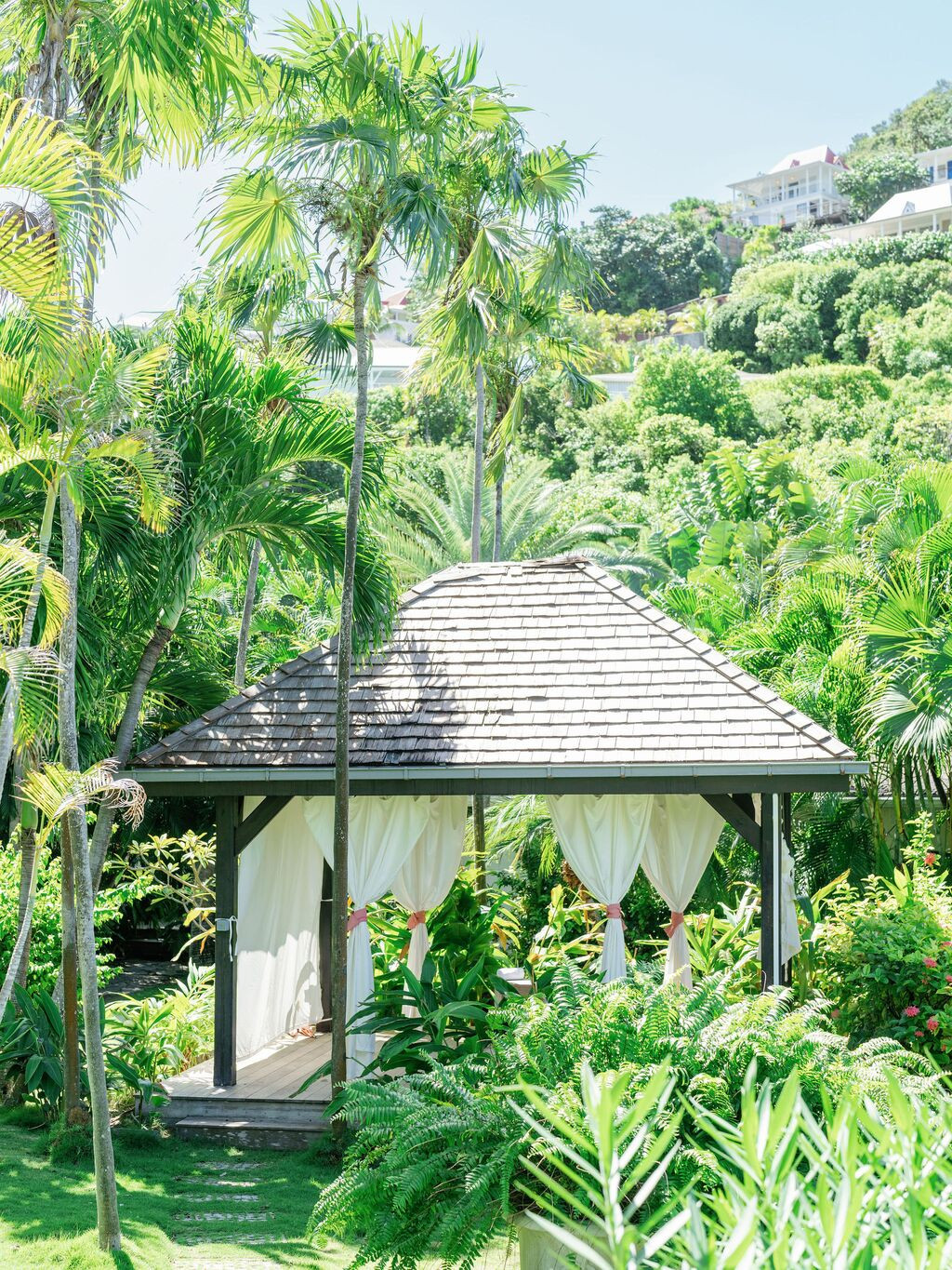 Pavilion Area at Cheval Blanc St Barth with Lush Tropical Surroundings