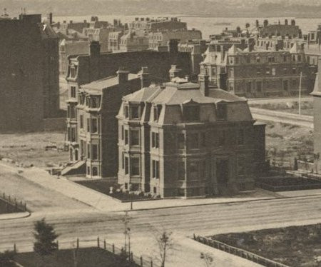 306 Dartmouth (ca. 1875), detail from photograph taken from the Brattle Street )First Baptist) Church tower; courtesy of the Print Department, Boston Public Library