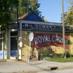 Exterior of Dorman Street Saloon, a historic dive bar in Indianapolis' Cottage Home neighborhood on Dorman Street.