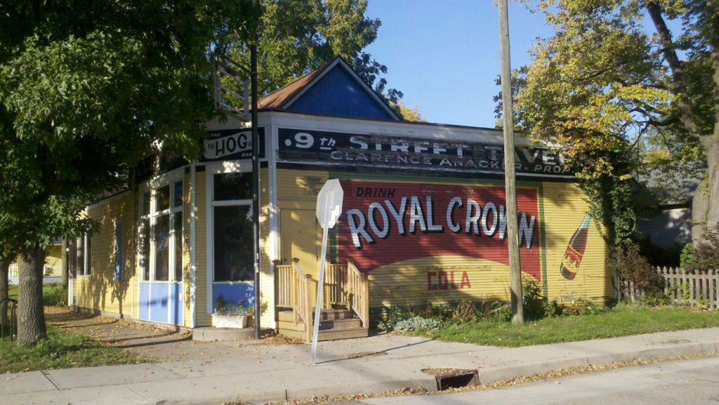 Exterior of Dorman Street Saloon, a historic dive bar in Indianapolis' Cottage Home neighborhood on Dorman Street.