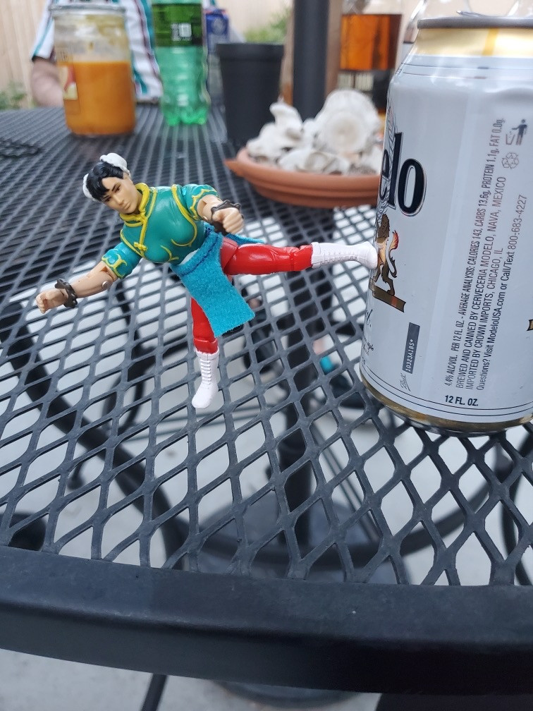 Author's second photo of the Hasbro Street Fighter movie Chun-Li figure