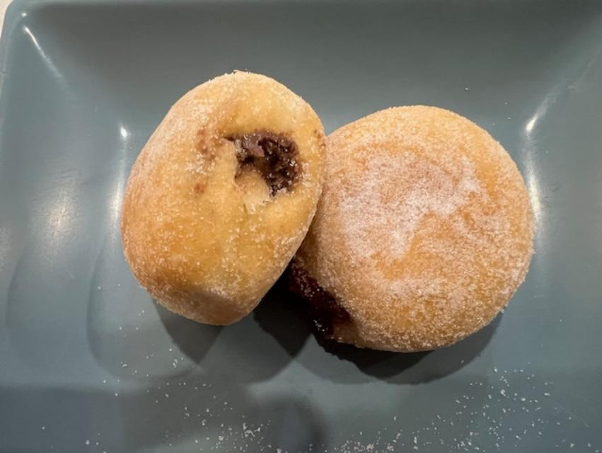 Nutella and Strawberry Mini Doughnuts at Eclair Bakery