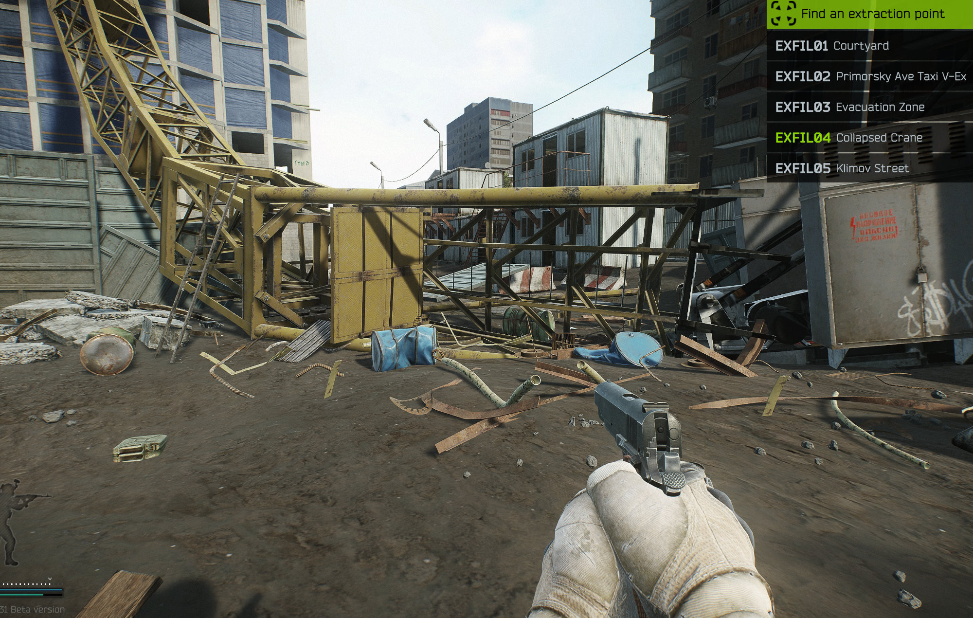 Escape From Tarkov Streets of Tarkov collapsed crane extract