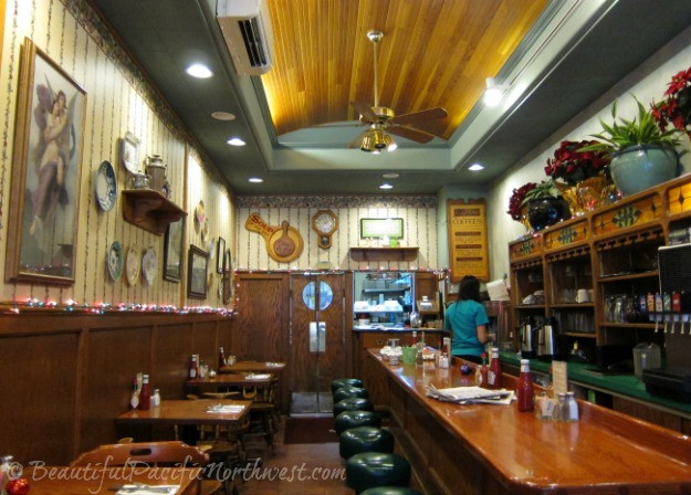 Charming interior of First Street Haven in downtown Port Angeles, Washington