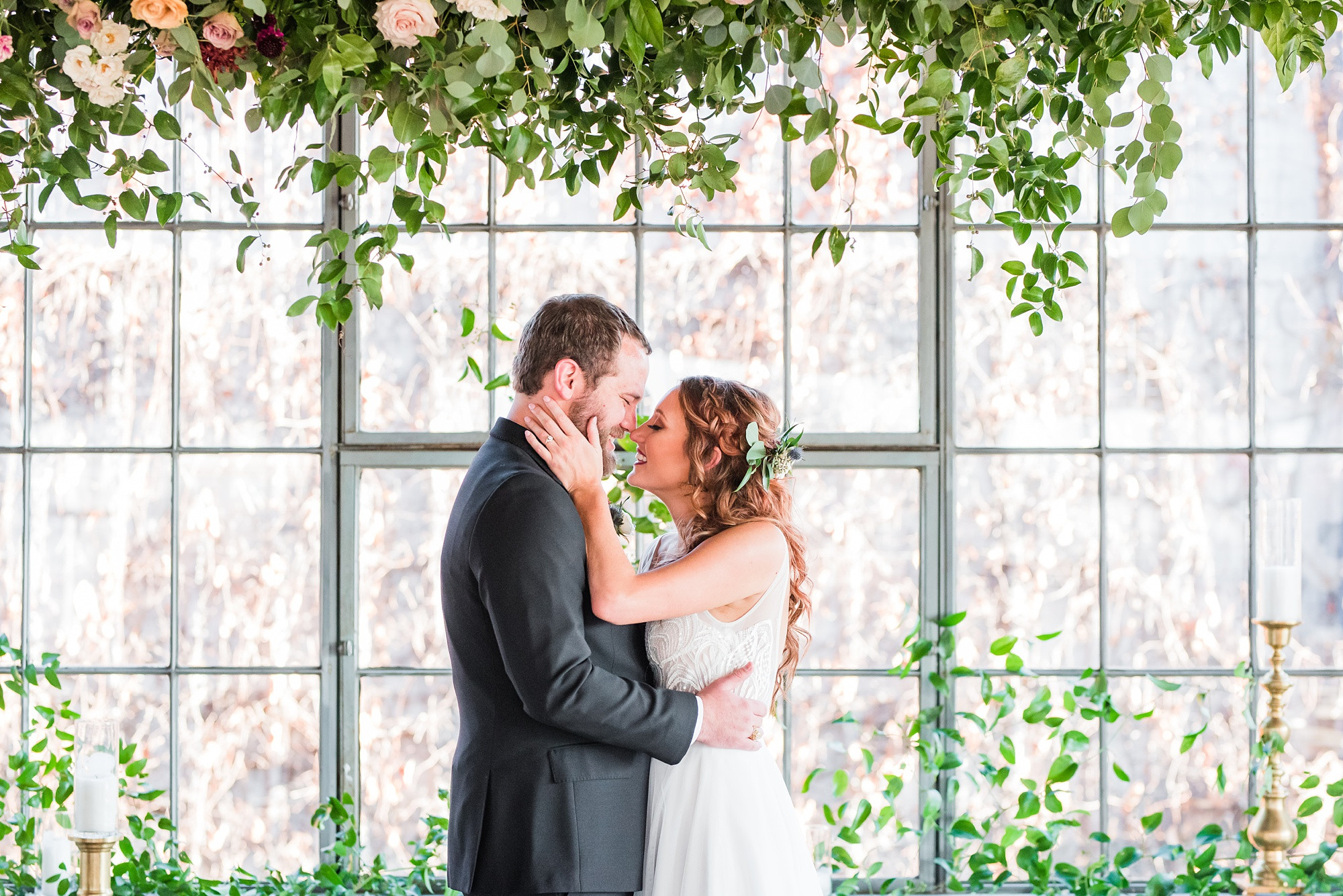 First Kiss as Husband and Wife at Hickory Street Annex Wedding Ceremony