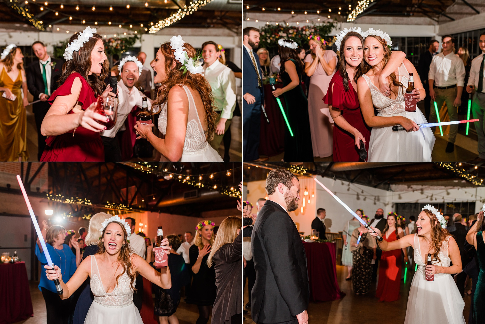 Bride and Groom Laughing During First Dance at Hickory Street Annex Dallas