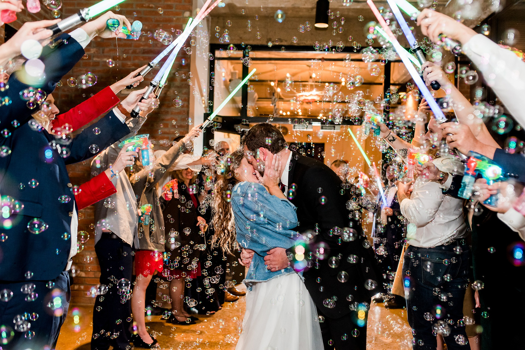 Bride and Groom Sharing a Private Moment at Hickory Street Annex Wedding