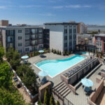 Rooftop swimming pool at Bay House Apartments Emeryville