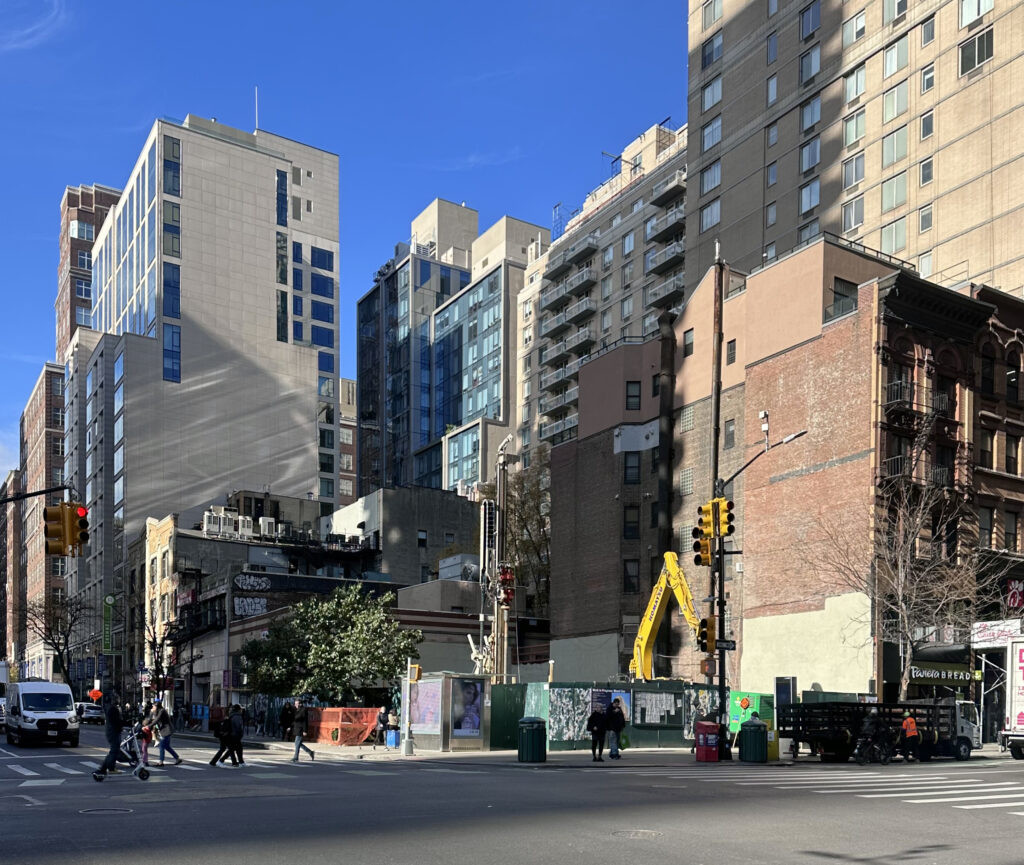 Excavation work underway at 171-179 East 86th Street construction site in Upper East Side, Manhattan