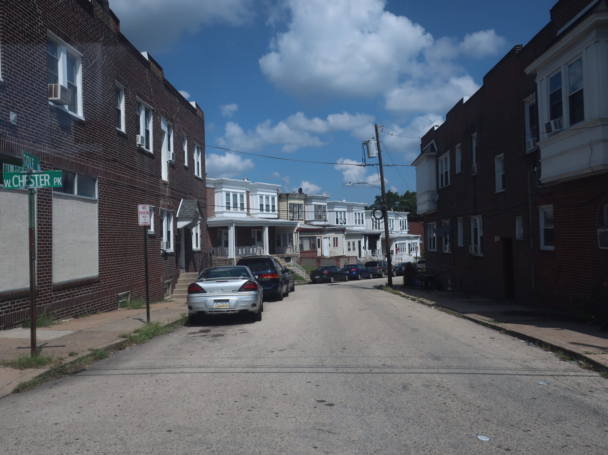 Apartment buildings along the Route 123 near 69th Street