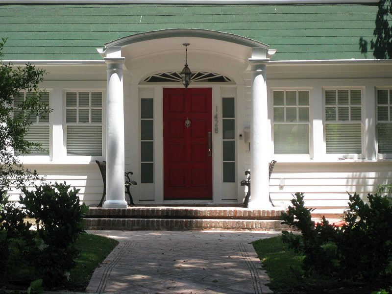 The iconic facade of Nancy Thompson's house, instantly recognizable from the Nightmare on Elm Street movies.