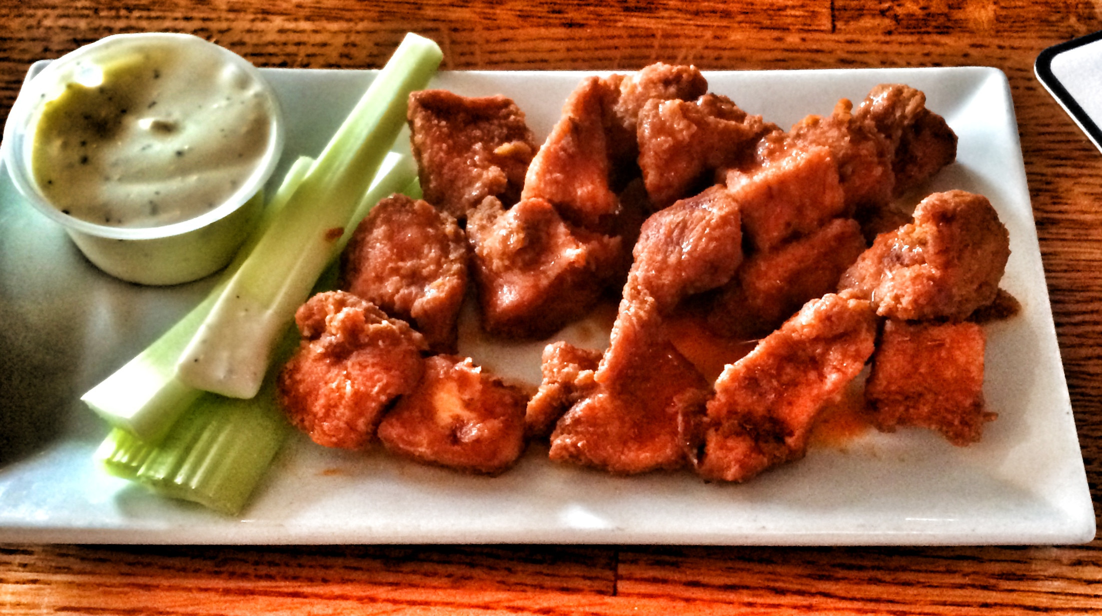 Unappetizing Buffalo Bites with Bland Sauce