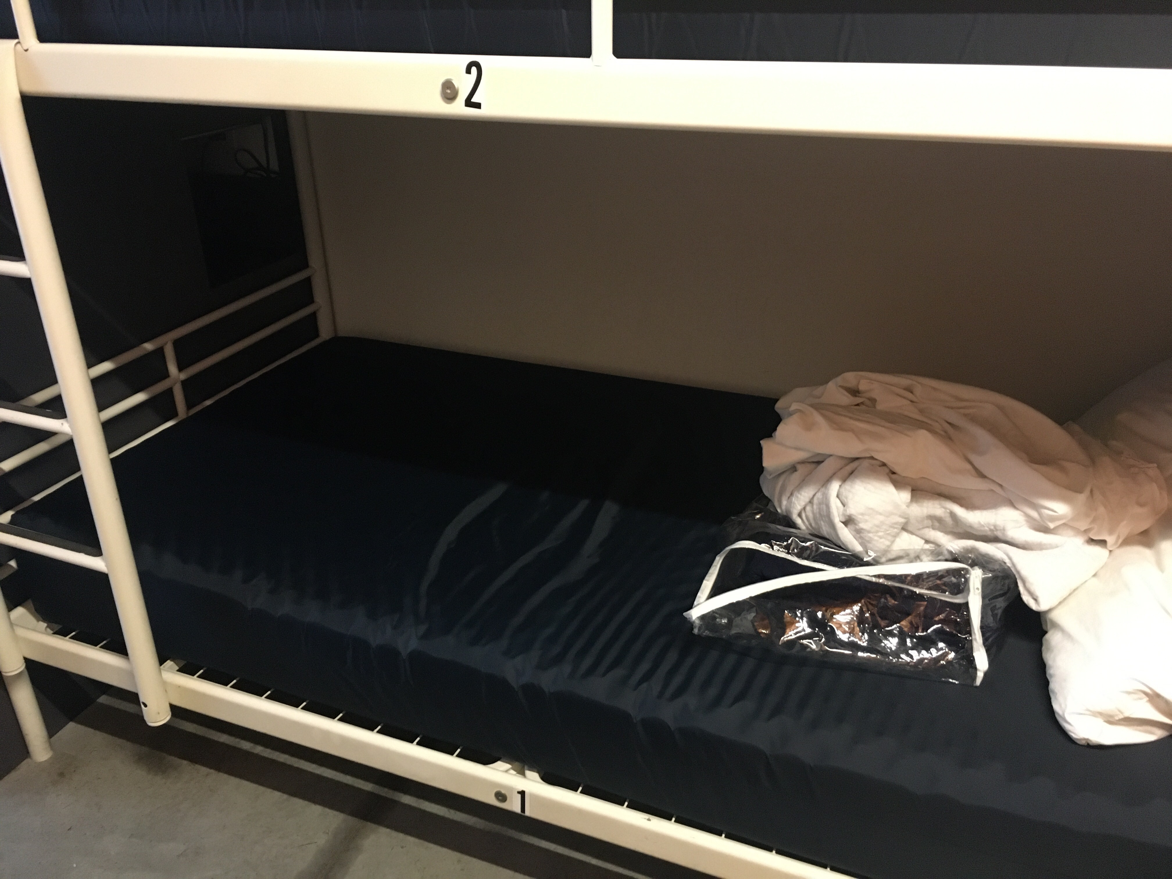 4th floor – bottom bunk in a standard 4-bed female dorm – HI Boston (2023)