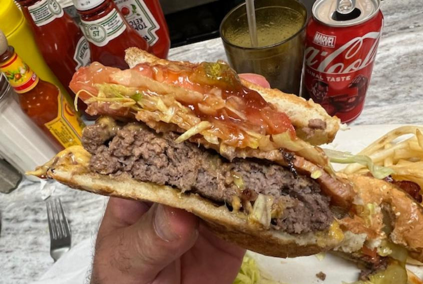 Juicy and Well-Cooked Burger at Jimbo's