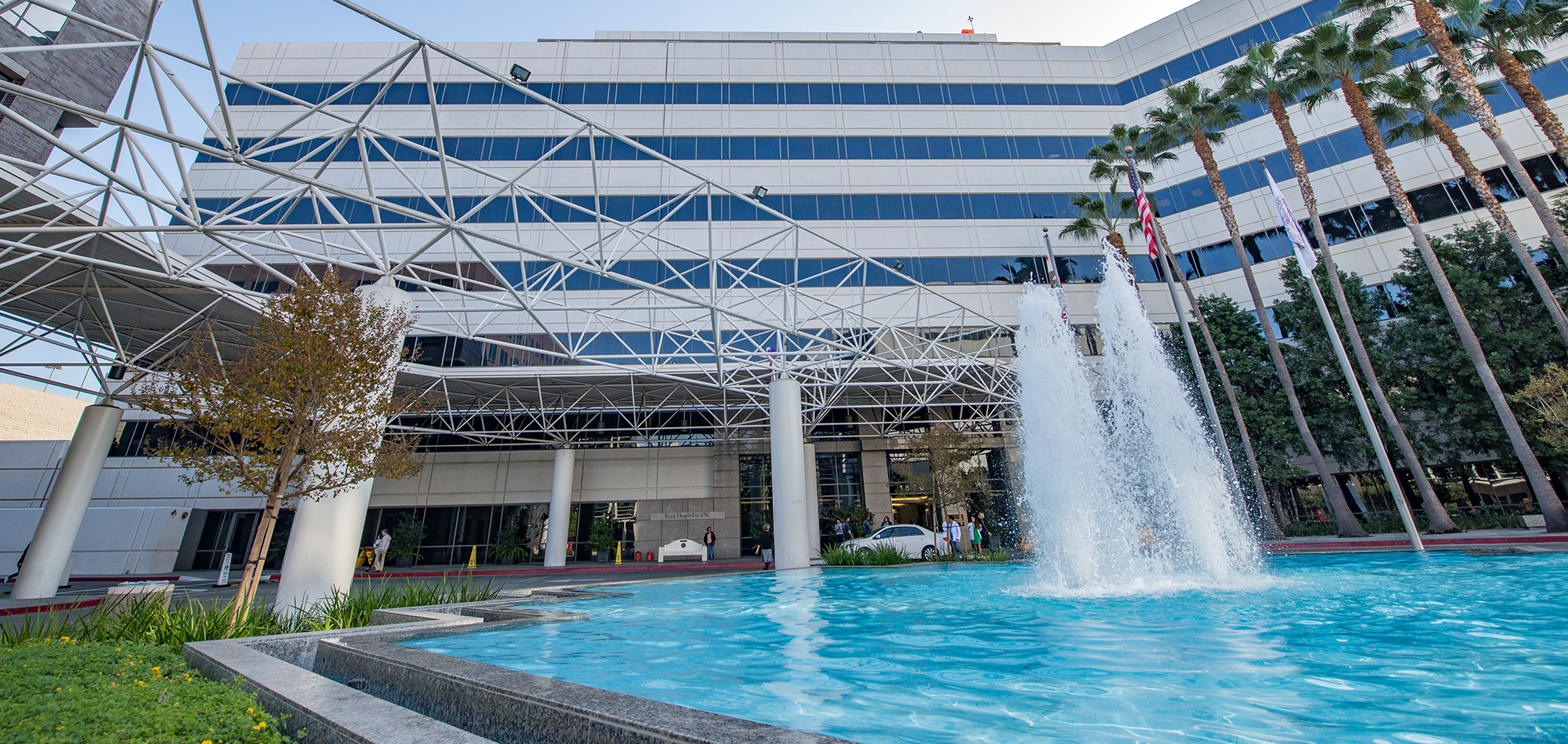 Keck Hospital of USC on San Pablo Street, providing advanced medical care.