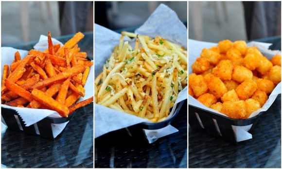 Selection of gourmet fries at Rush Street Culver City brunch