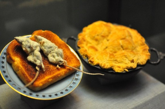 Mice on toast and mouse pie exhibit at the Museum of Jurassic Technology near Rush Street Culver City