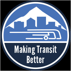 TriMet Making Transit Better Logo emphasizing service improvements and reliability