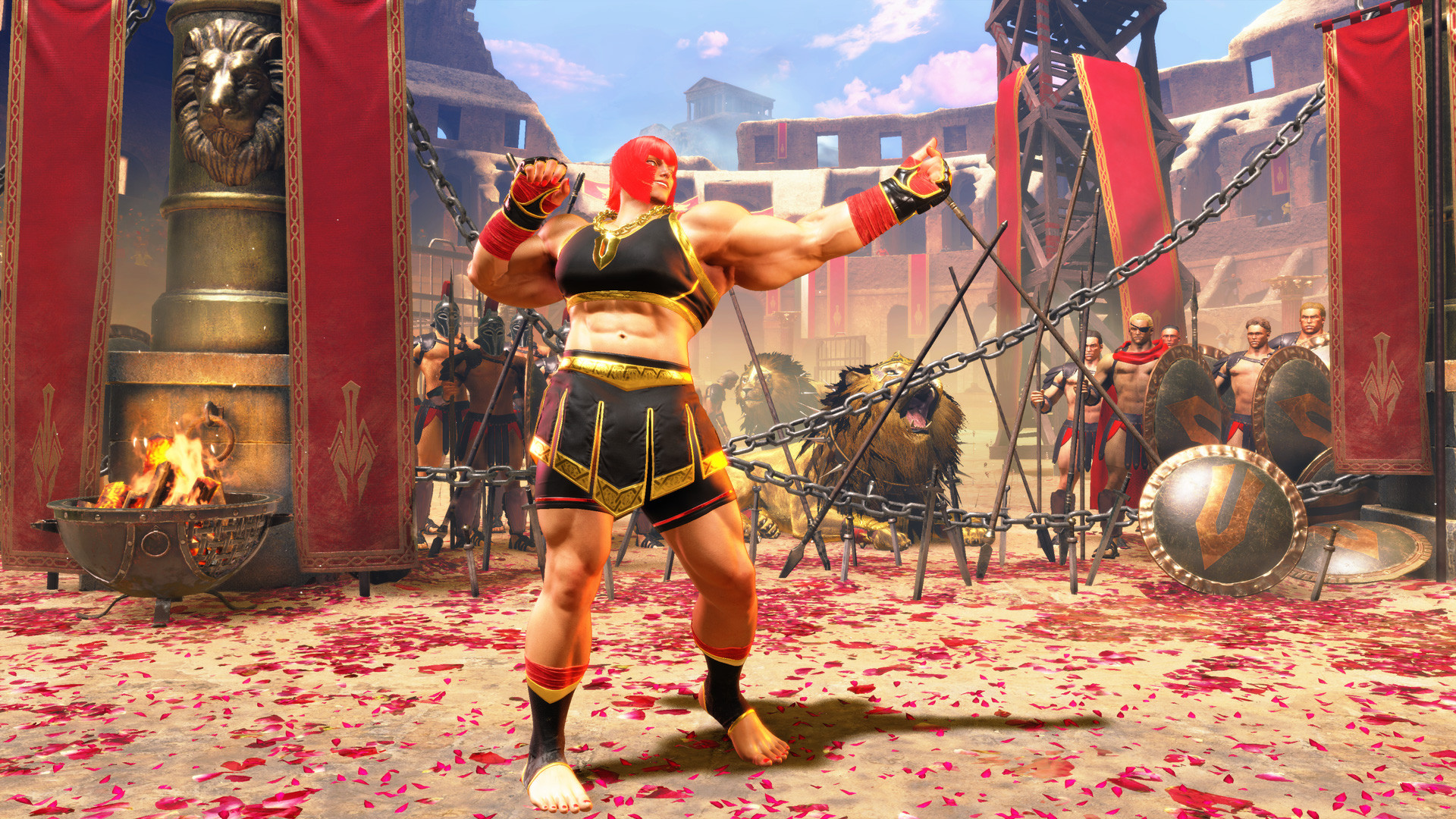 Marisa's stage in Street Fighter 6, showcasing the Colosseum-like arena.