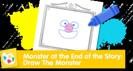 Draw the Monster Sesame Street coloring activity from Monster at the End of the Story.