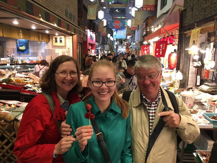 Nishiki Market food tour in Kyoto.