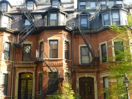 Marlborough Street Brownstones and Tree-lined Sidewalks