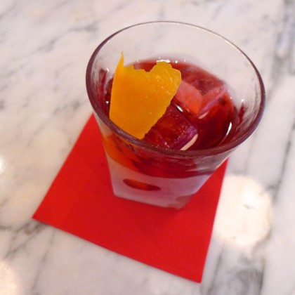 Parm Battery Park City beet negroni