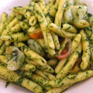 Parm Battery Park City penne pesto shrimp