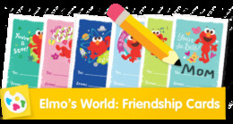 Elmo's World Compliment Cards coloring activity printable.