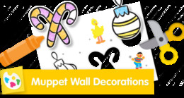 Muppet Wall Decorations Sesame Street coloring activity sheet.