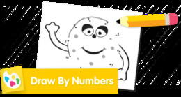 Draw by Numbers Sesame Street coloring activity sheet.