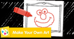 Make Your Own Art Sesame Street coloring page for creativity.