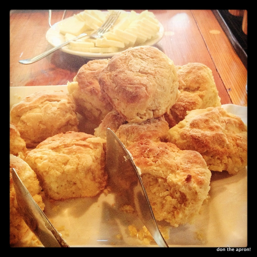 Close up of brunch food selection at Geer Street Garden Durham