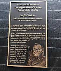 Sanford Meisner Plaque at the Neighborhood Playhouse School