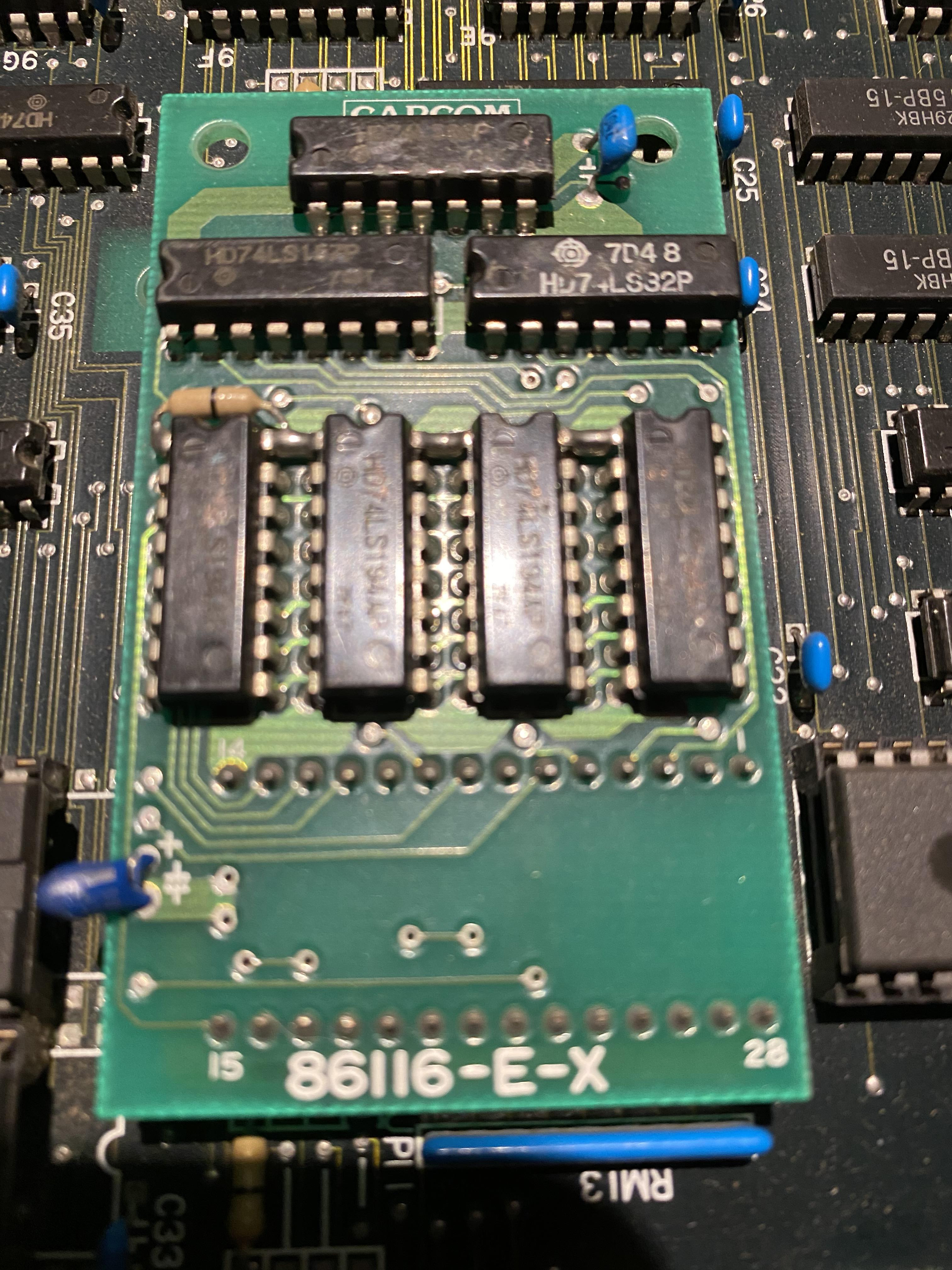 A daughtercard found on the 86116 C-Board, illustrating the modular design elements.