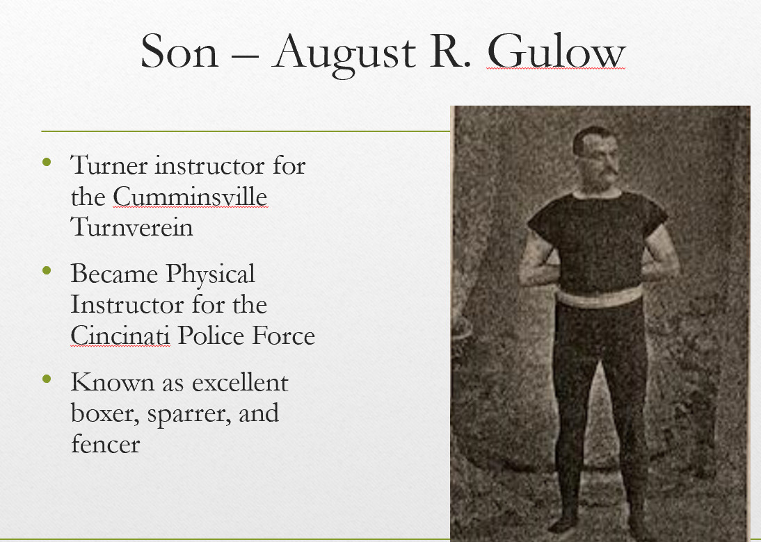 August Robert Gulow - Son of August Ernst Gulow, Cincinnati Police Force instructor and community figure.